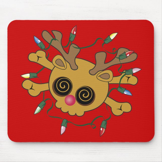 Reindeer Skull Mouse Pad (Front)