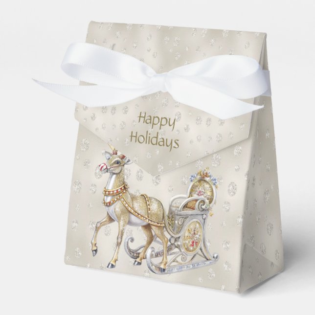 Reindeer Sleigh Holiday Gift Box (Front Side)