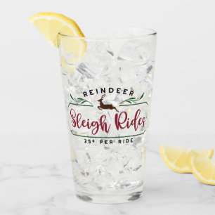 Reindeer Sleigh Rides Glass