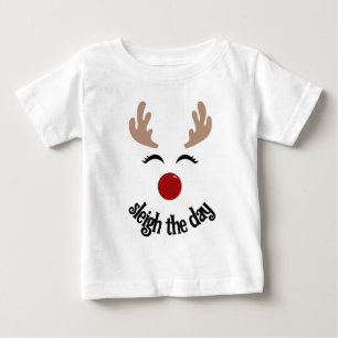 REINDEER SLEIGH THE DAY SHIRT FOR TODDLERS
