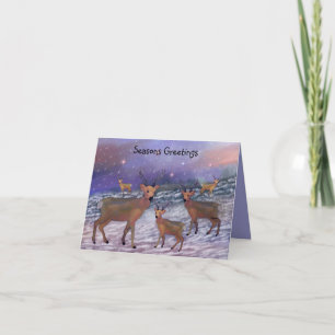 Reindeer Snowfall Holiday Card