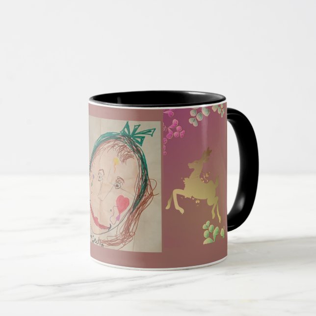 Reindeer Snowflake Purple Mug (Front Right)