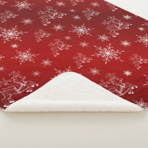 reindeer, star, stars, snowflake, christmas sherpa blanket