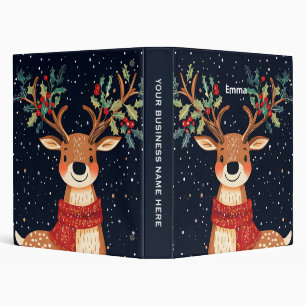 Reindeer Starry Christmas Twinkle Night Binder
