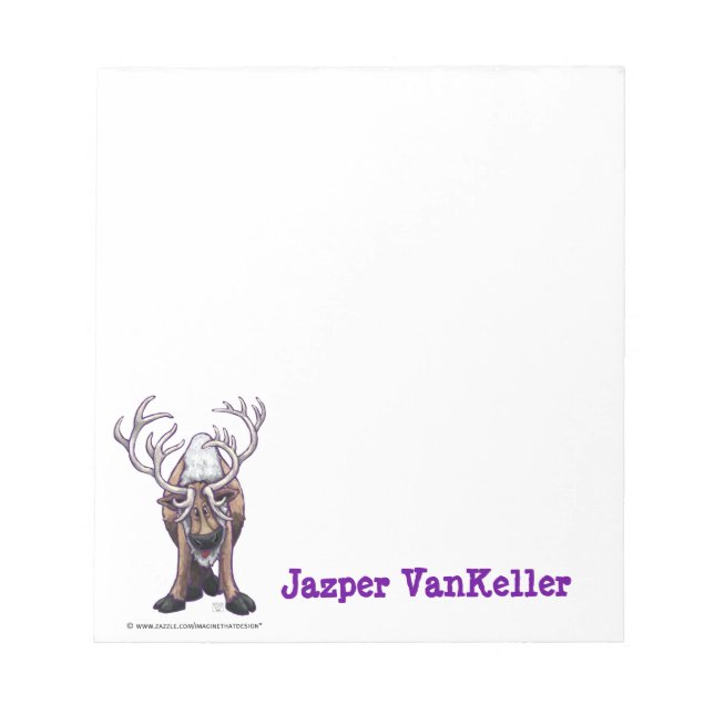 Reindeer Stationery Notepad (Front)