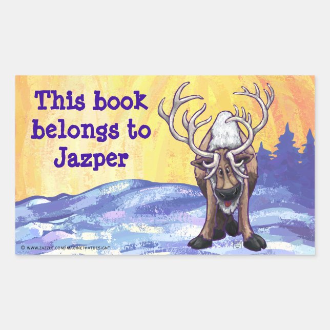 Reindeer Stationery Sticker (Front)
