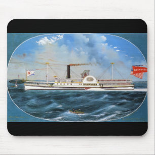 Reindeer Steamboat 1850 Mouse Pad
