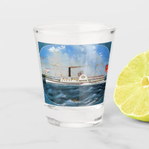 Reindeer Steamboat 1850 Shot Glass