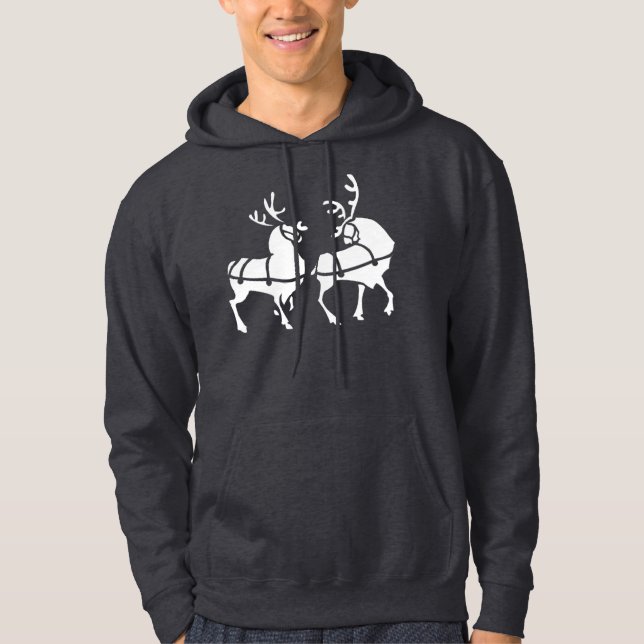 Reindeer Sweat - shirt à capuche Sweatshirt Noël S (Devant)