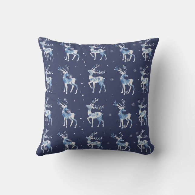 Reindeer Throw Pillow (Back)