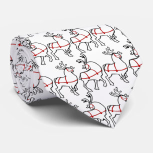Reindeer Tie Festive Christmas Neckties & Gifts