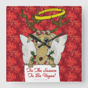 Reindeer Tis the Season to Be Vega Carré Horloge