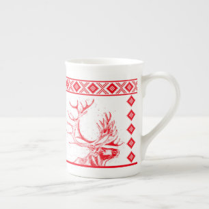 Reindeer Toile de Jouy Bone China Mug