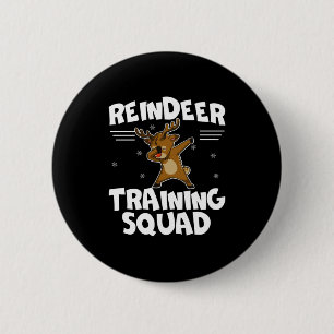 Reindeer Training Squad Deer Team Xmas Running New 2 Inch Round Button