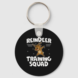 Reindeer Training Squad Deer Team Xmas Running New Keychain