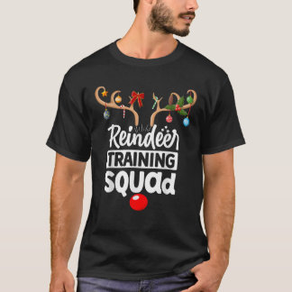 Reindeer Training Squad Family Matching Funny Chri T-Shirt