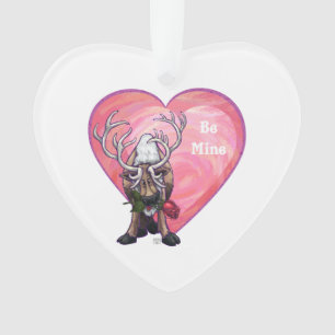 Reindeer Valentine's Day Ornament