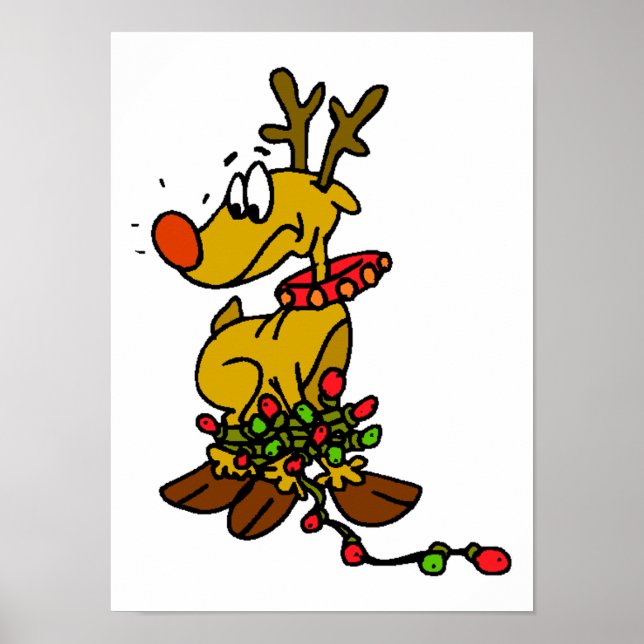 Reindeer w/ Lights Poster (Front)