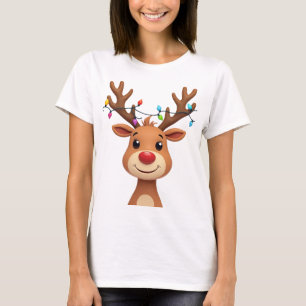 Reindeer with Christmas Lights T-Shirt