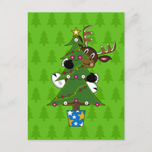 Reindeer with Christmas Tree Card