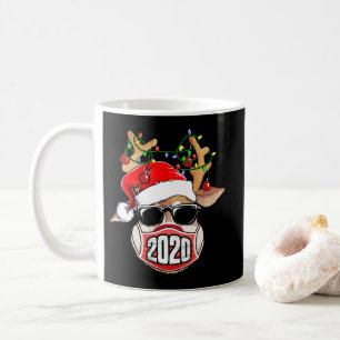 Reindeer With Face Mask Christmas 2020 Family Coffee Mug