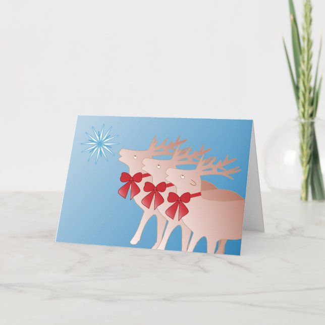 Reindeer wonder holiday card (Front)