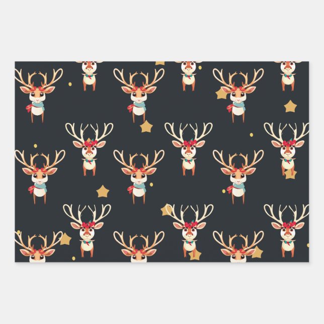 Reindeer Wrapping Paper (Front)