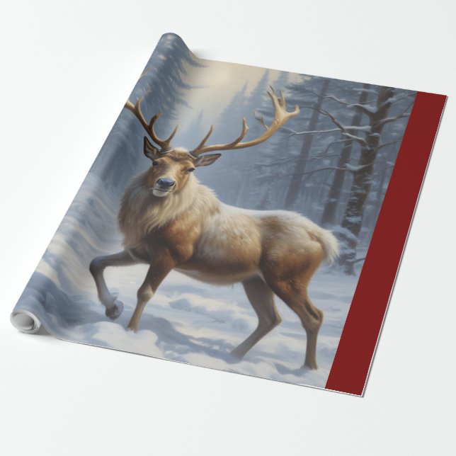 Reindeer Wrapping Paper (Unrolled)