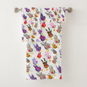 Reindeers Christmas Bath Towels
