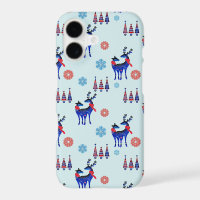 Reindeers, Christmas Trees and Snowflakes Pattern