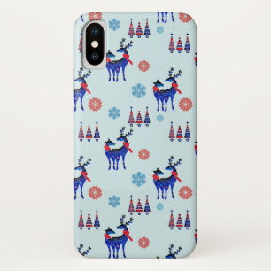 Reindeers, Christmas Trees and Snowflakes Pattern Case-Mate iPhone Case