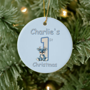 Reindeer's First Christmas! Ceramic Ornament