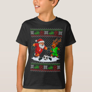 Reindeers Playing Soccer Ugly Christmas Sweater Xm