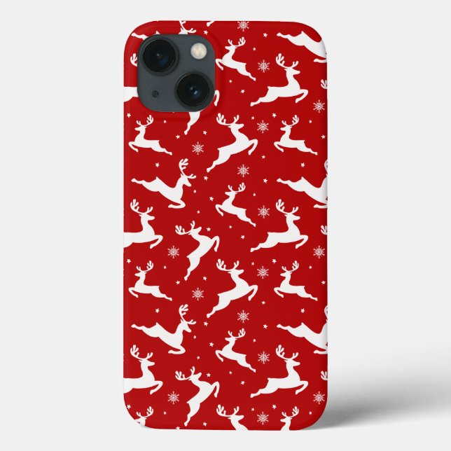 Reindeers seamless pattern background Case-Mate iPhone case (Back)