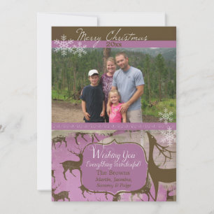 Reinder Brown sur carte de vacances photo Lavender