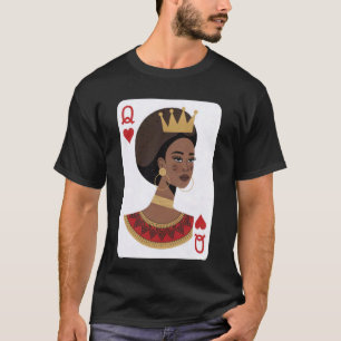 Reine africaine Tshirt Carte Mélanine Fierté noire