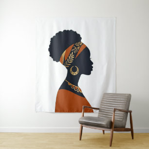Reine Afrohémiènne Tapisserie Murale Radiante