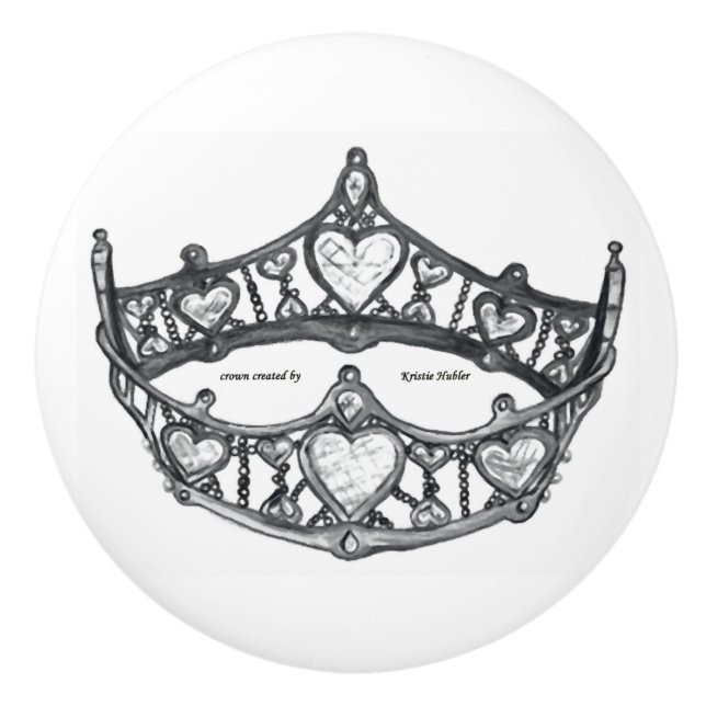Reine argentée de bouton de diadème de couronne de (Devant)