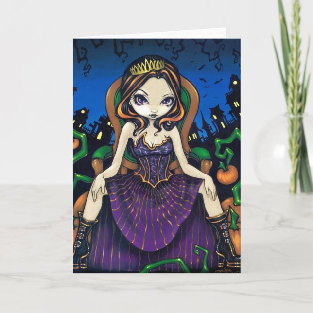 "Reine carte de voeux de Halloween" (Devant)