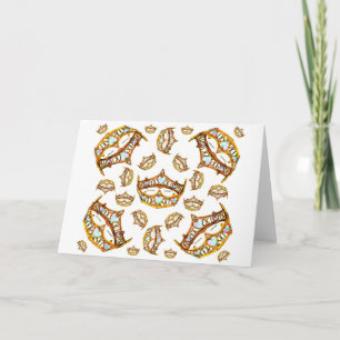 Reine coeurs or couronne tiara blanc carte de voeu