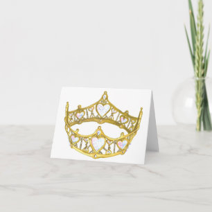 Reine de carte de note de couronne de coeurs