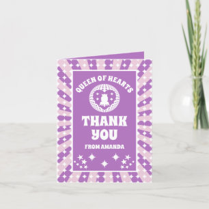 Reine de cœur rétro Violet Anniversaire Merci