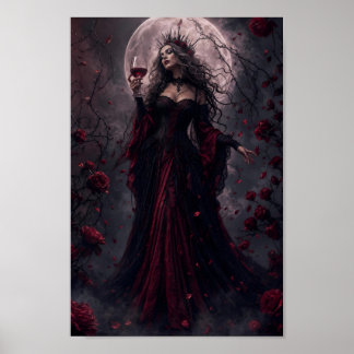 Reine de la Lune Cramoisi Affiche de Fantastique G