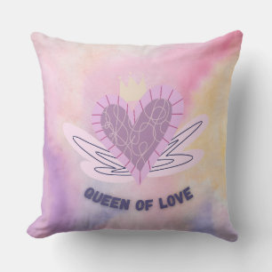 Reine de l'amour Coussin décoratif - Coeur et Cour
