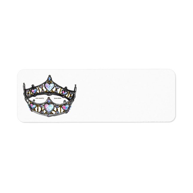 Reine des Coeurs Argent Couronne Tiara blanc (Devant)
