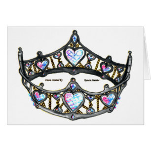 Reine des Coeurs Couronne d'argent Tiara carte pou