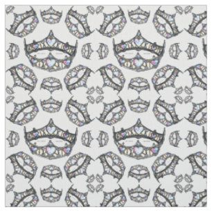 Reine des Coeurs Couronnes d'argent Tissu blanc Ti
