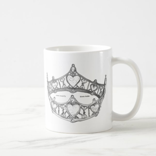 Reine des Coeurs d'argent couronne tiara mug (Droite)