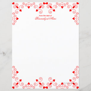 Reine des Coeurs - Feuille de papier rouge non dou