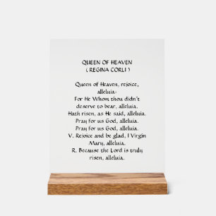 Reine du Ciel ( Regina Coeli ) Prière